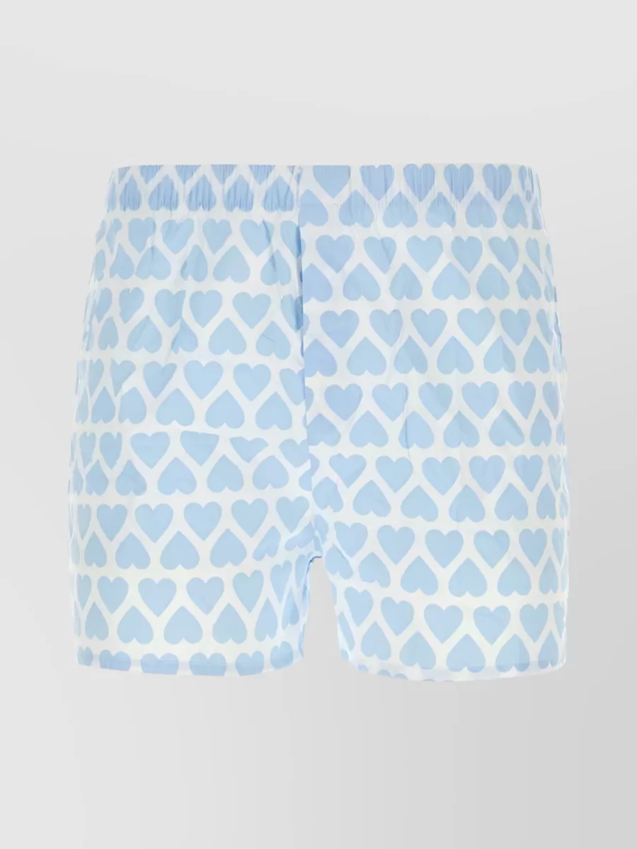 Shop Ami Alexandre Mattiussi Heart-print Boxer Shorts In Blue