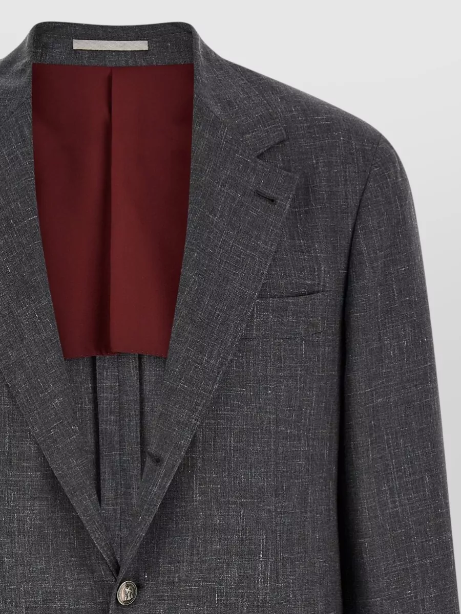 Brunello Cucinelli Silk Blend Deconstructed Suit Jacket