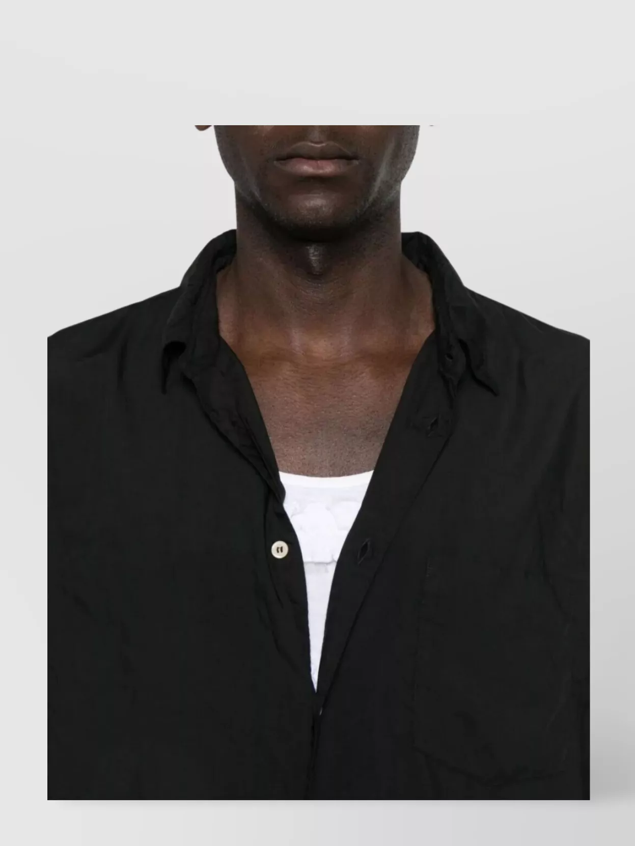 Comme Des Garçons Men's Button-Down Collar Longline Shirt With Chest Pocket
