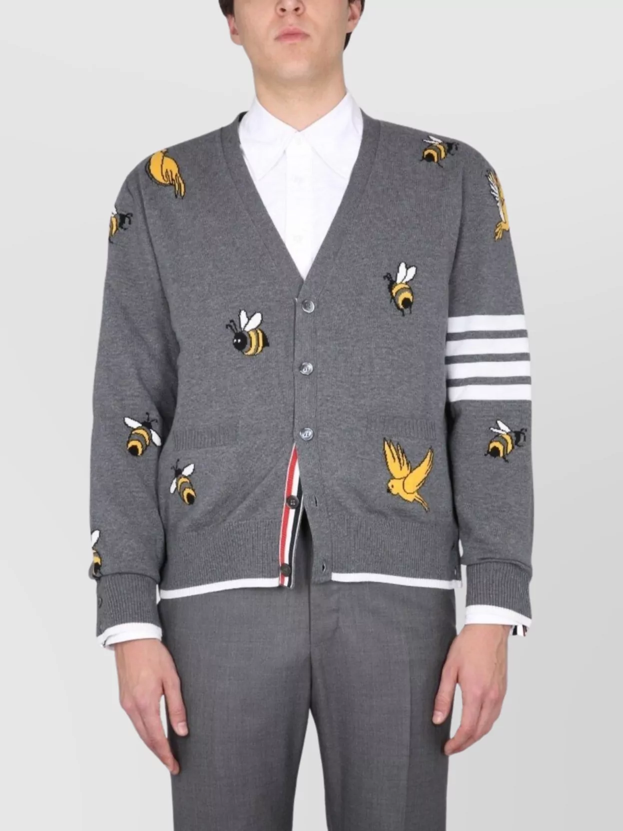 Thom Browne Birds & Bees Cardigan