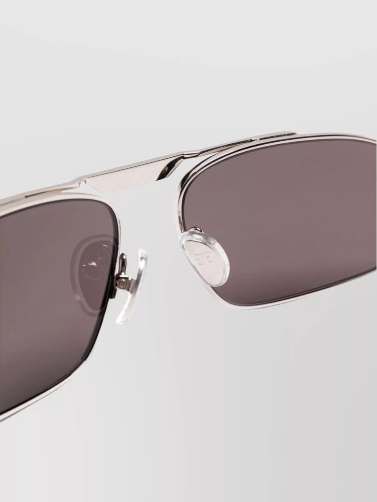 Balenciaga Rectangular Metal Frame Sunglasses