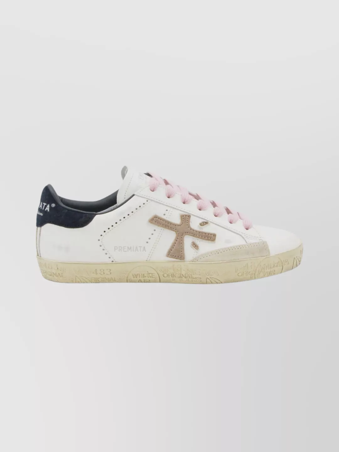 Premiata Contemporary Low Top Sneakers With Unique Laces