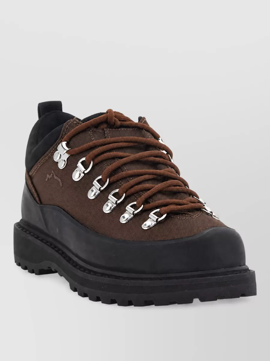 Diemme Leather Nylon Low-Top Sneakers
