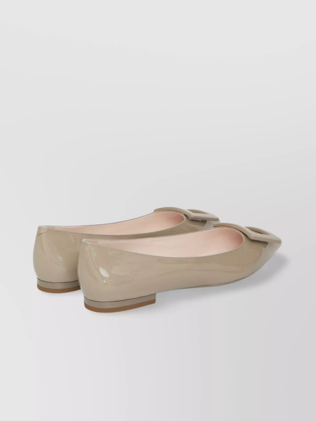 Roger Vivier Pointed Leather Ballerinas Rubber Sole