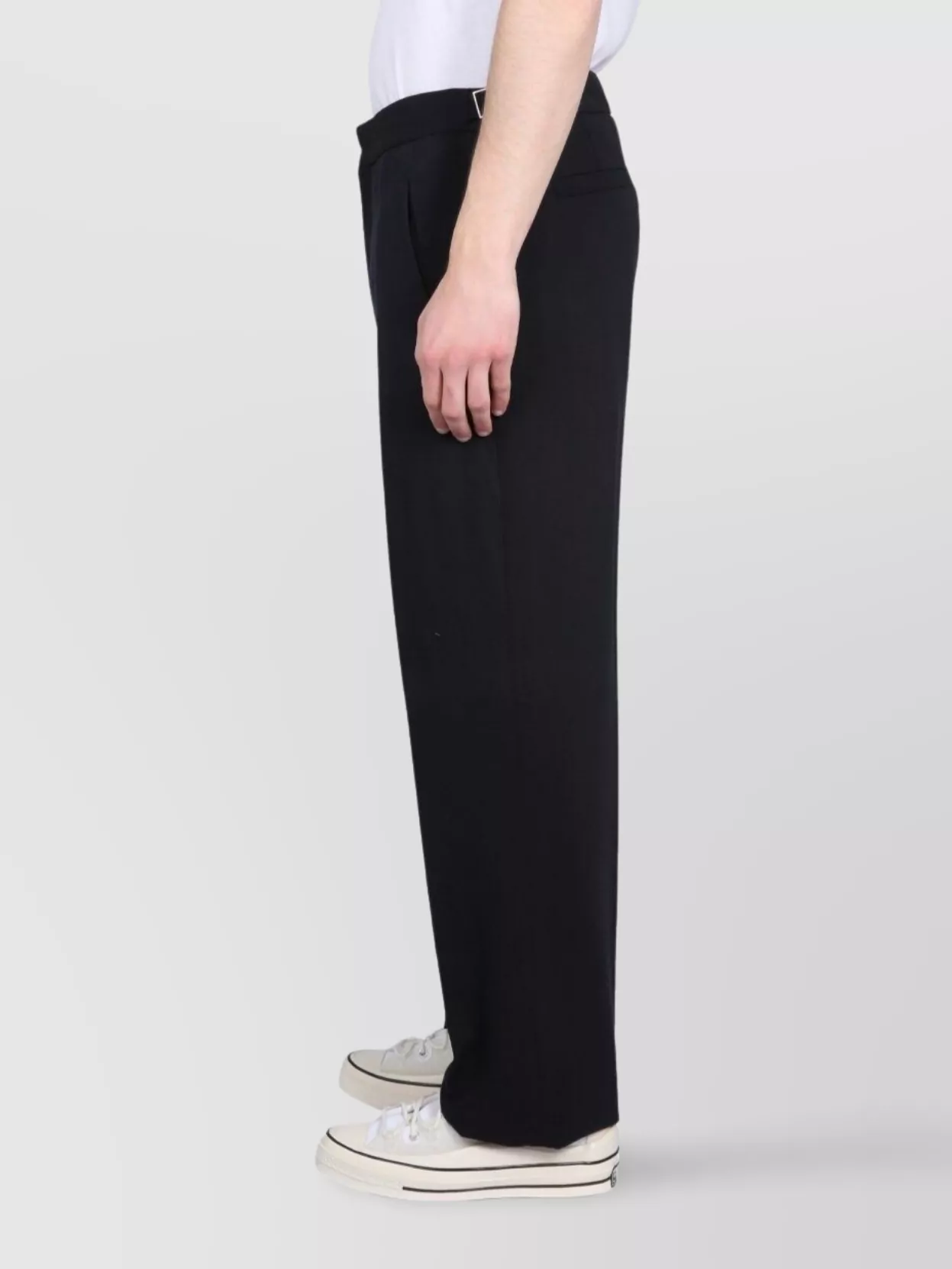 Pt Torino Pants With Belt Loops And Pockets In Black