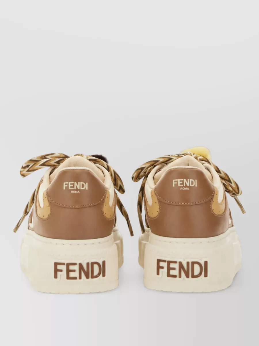 Fendi Leather Low-Top Sneakers