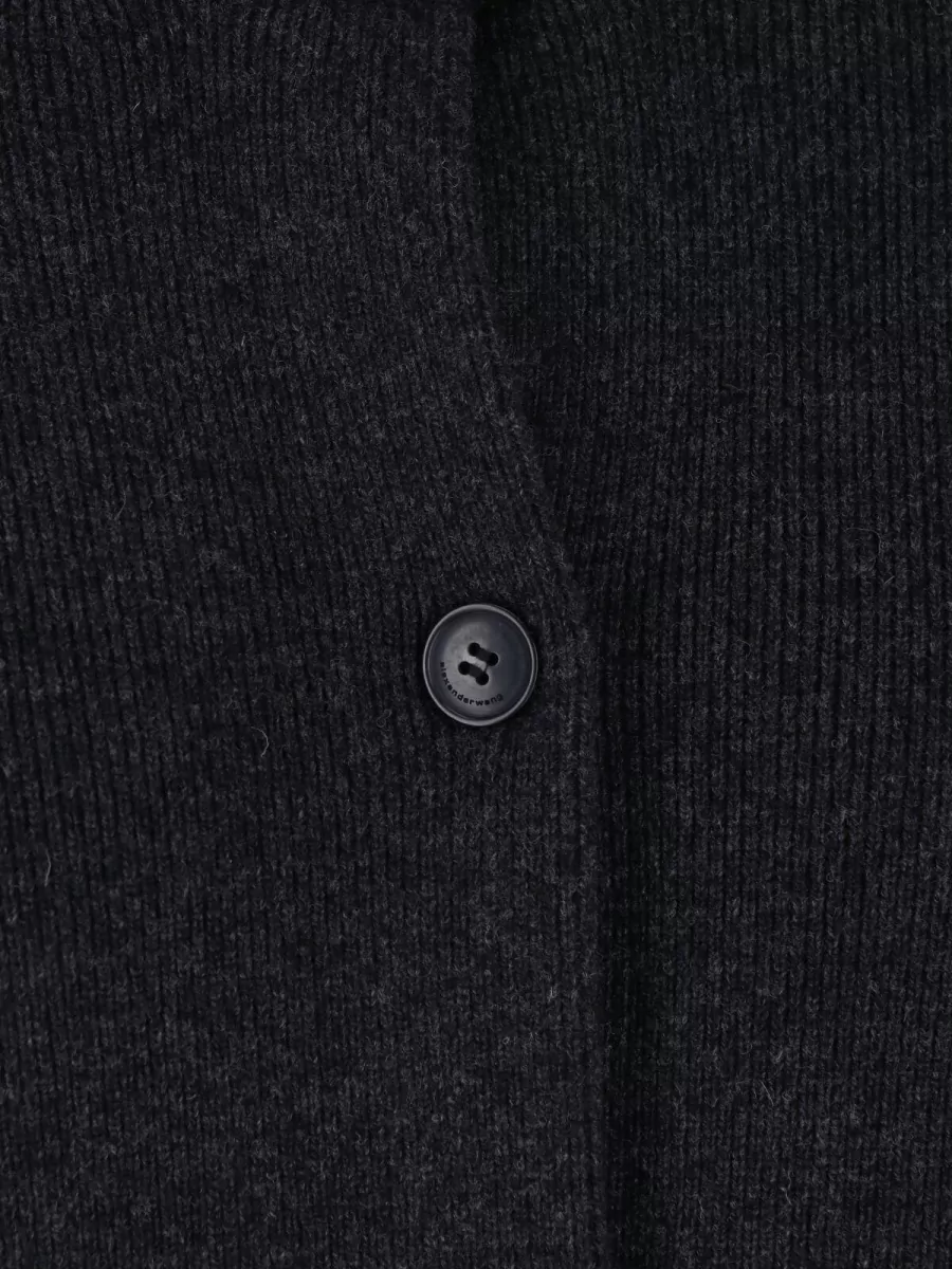 Alexander Wang Wool Crewneck Fitted Jacket