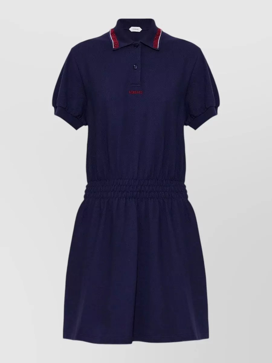 Versace cotton piqué polo mini dress