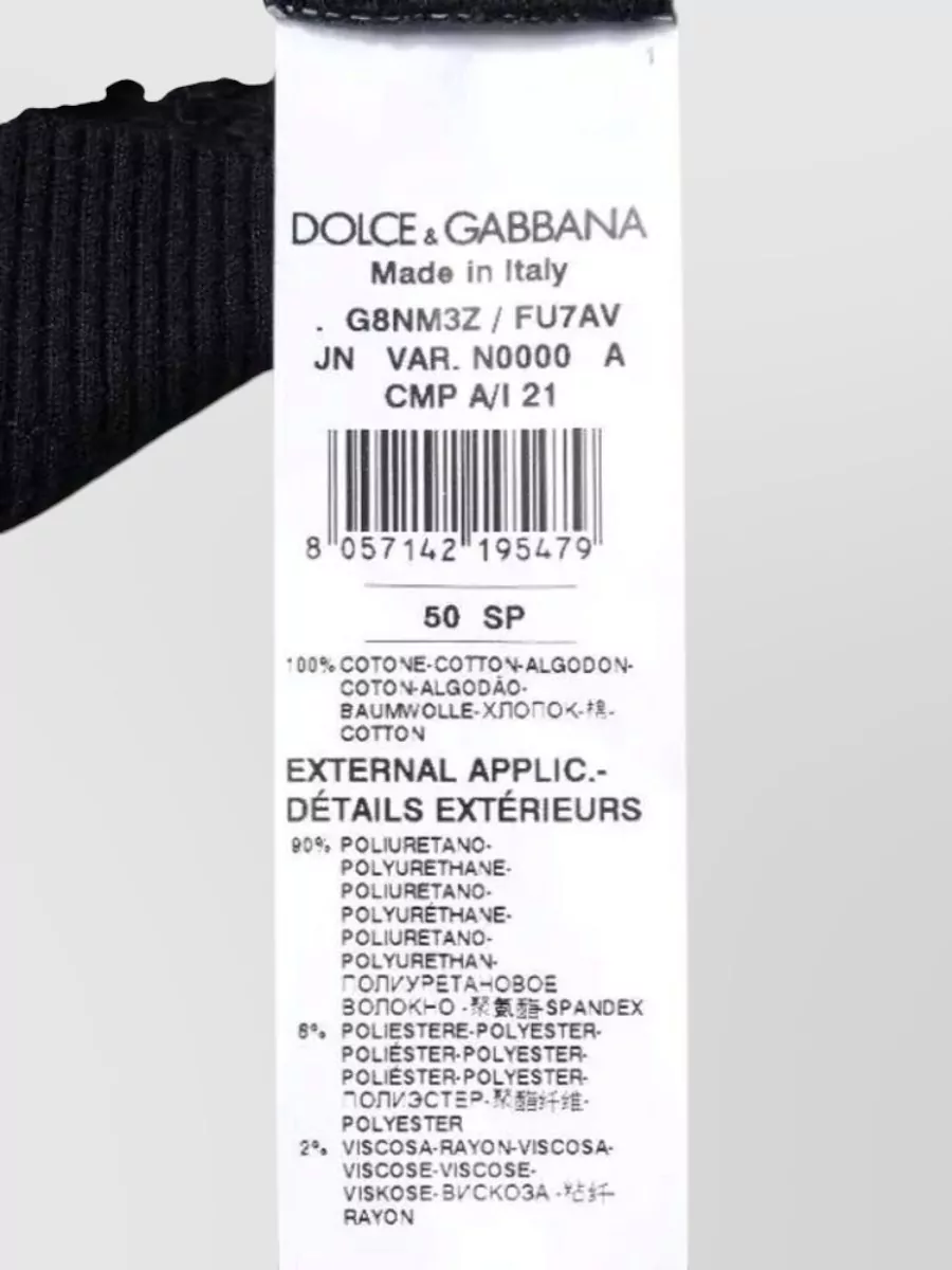 Dolce&Gabbana Ribbed Sleeveless Round Neck Tank Top