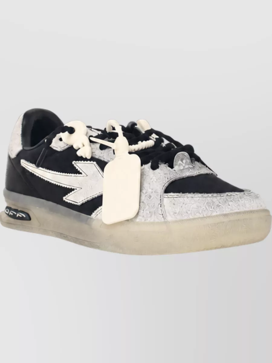 Off-White Leather Low-Top Sneakers