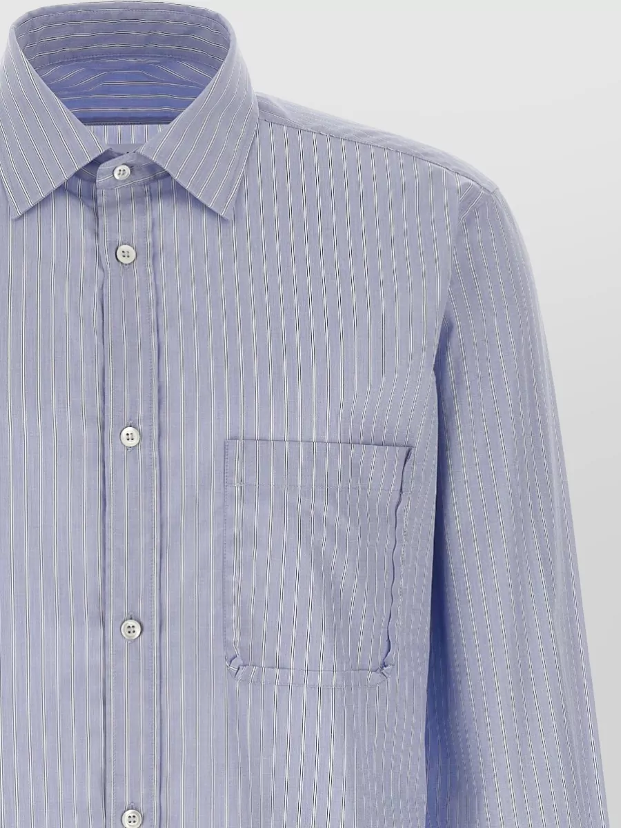 Maison Margiela Striped Shirt Button Down Collar Cuffs