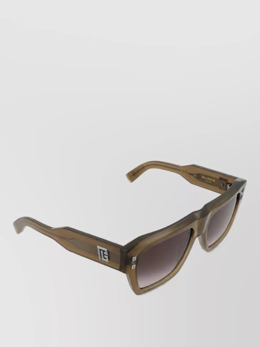 Balmain acetate rectangular sunglasses