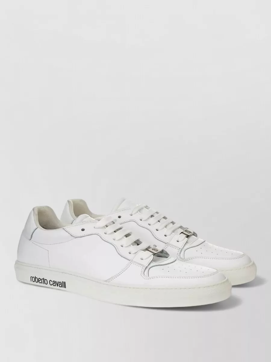 Roberto Cavalli leather lace-up sneakers