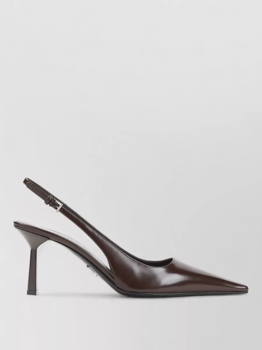 Prada leather slingback pumps