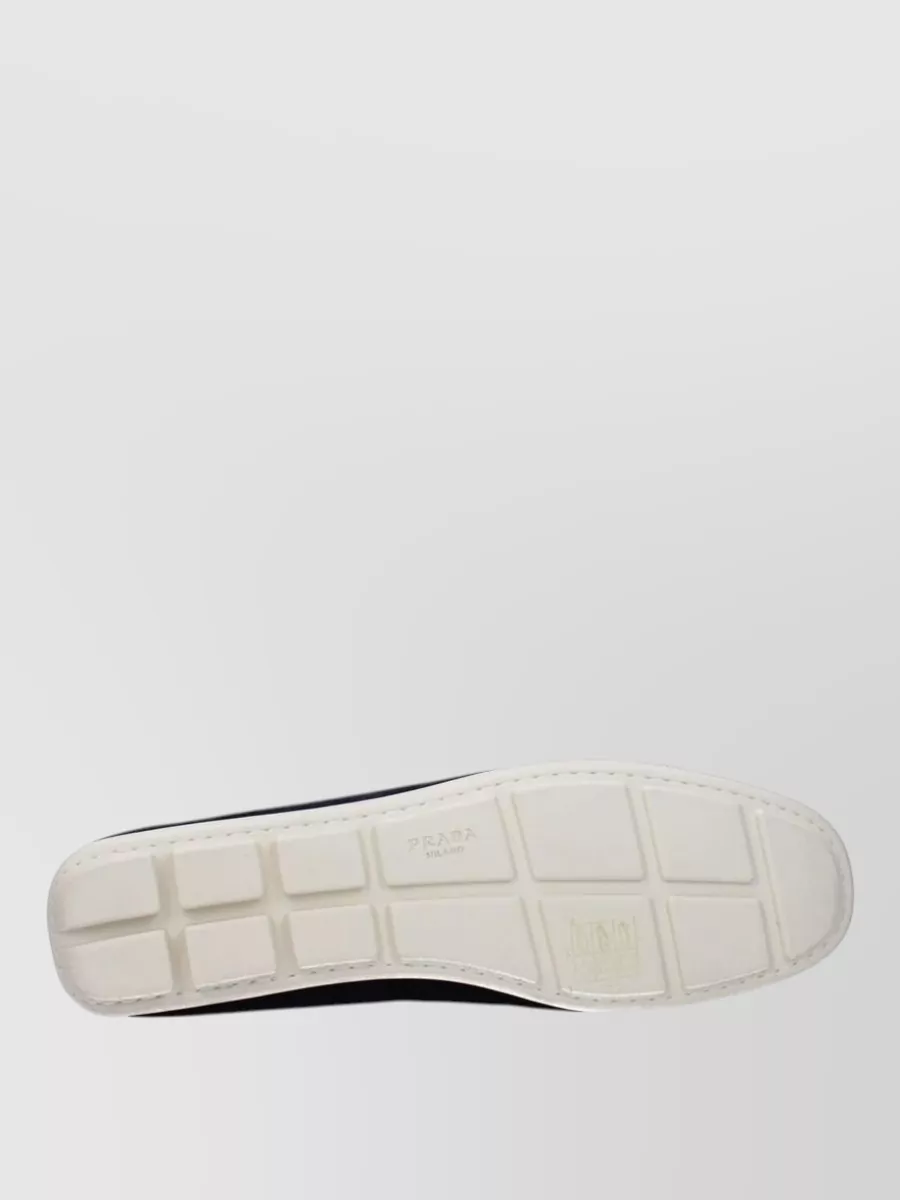 Prada Suede Leather Slip-On Loafers