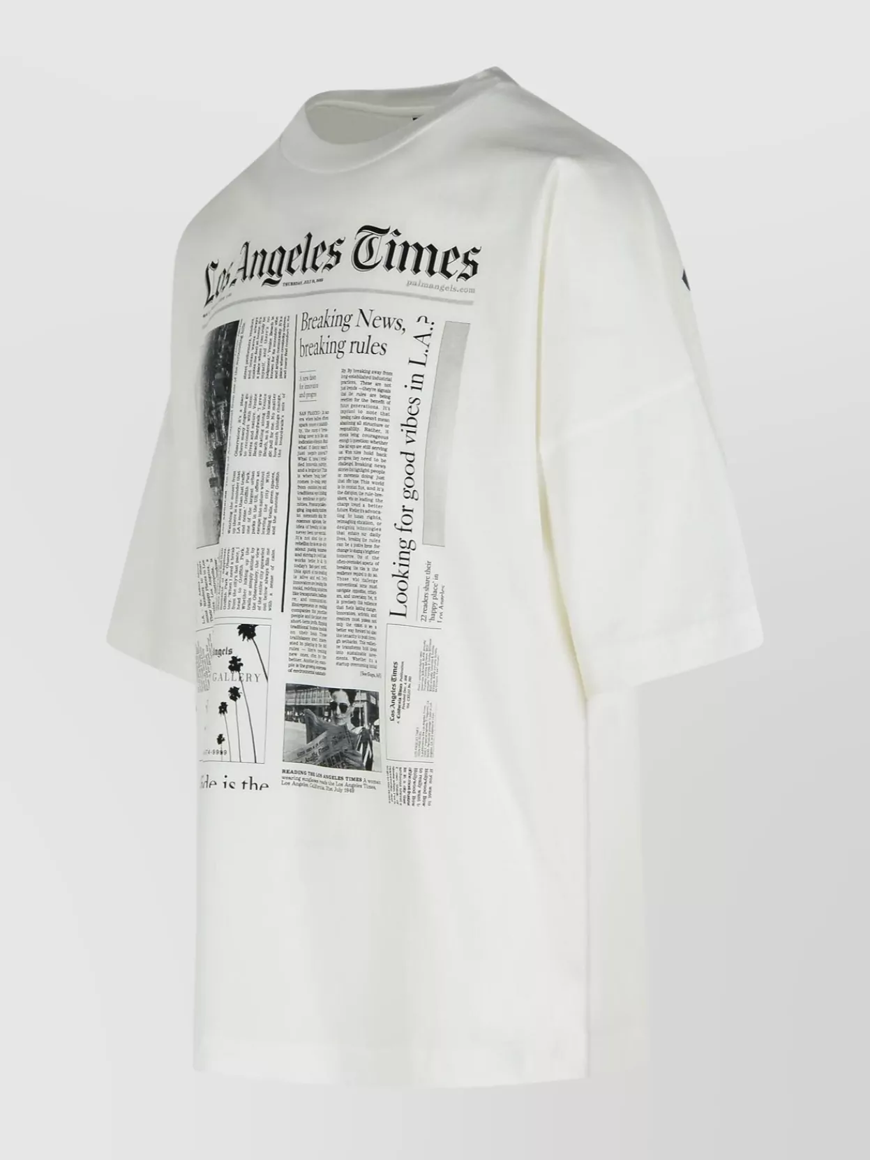 Palm Angels 'Timeless News' Cotton T-Shirt