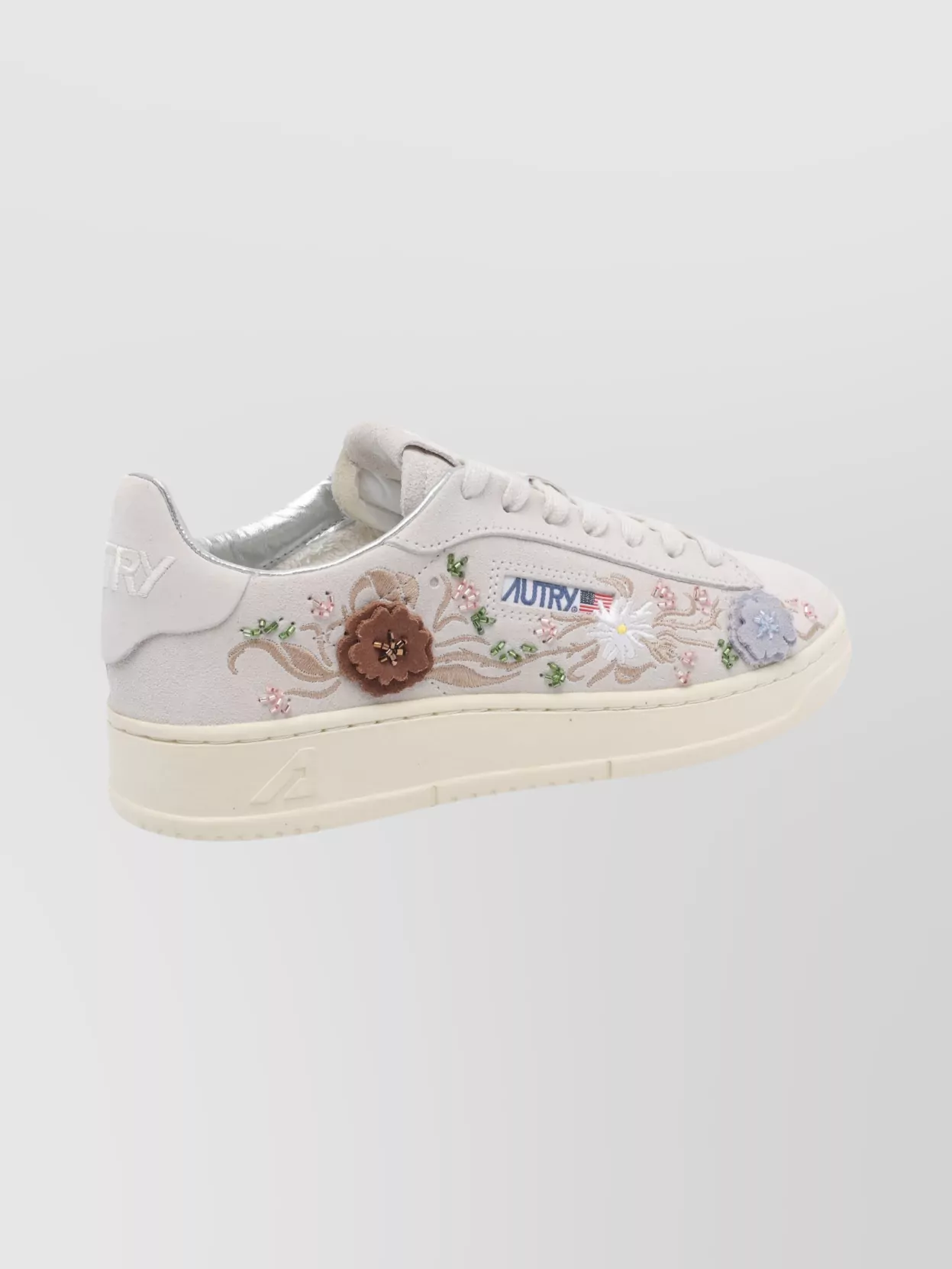 Autry Dallas Floral Suede Low Sneakers