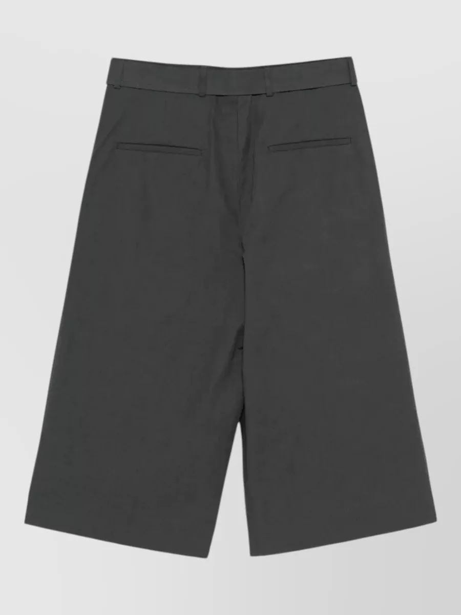 Dries Van Noten Cotton Poplin Belted Bermuda Shorts