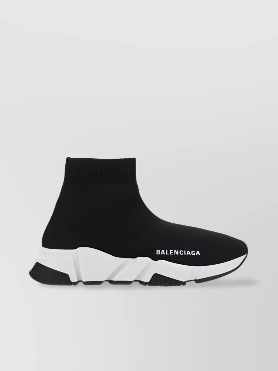 Shop Balenciaga Speed Streamlined Pull-on Sneakers In Black
