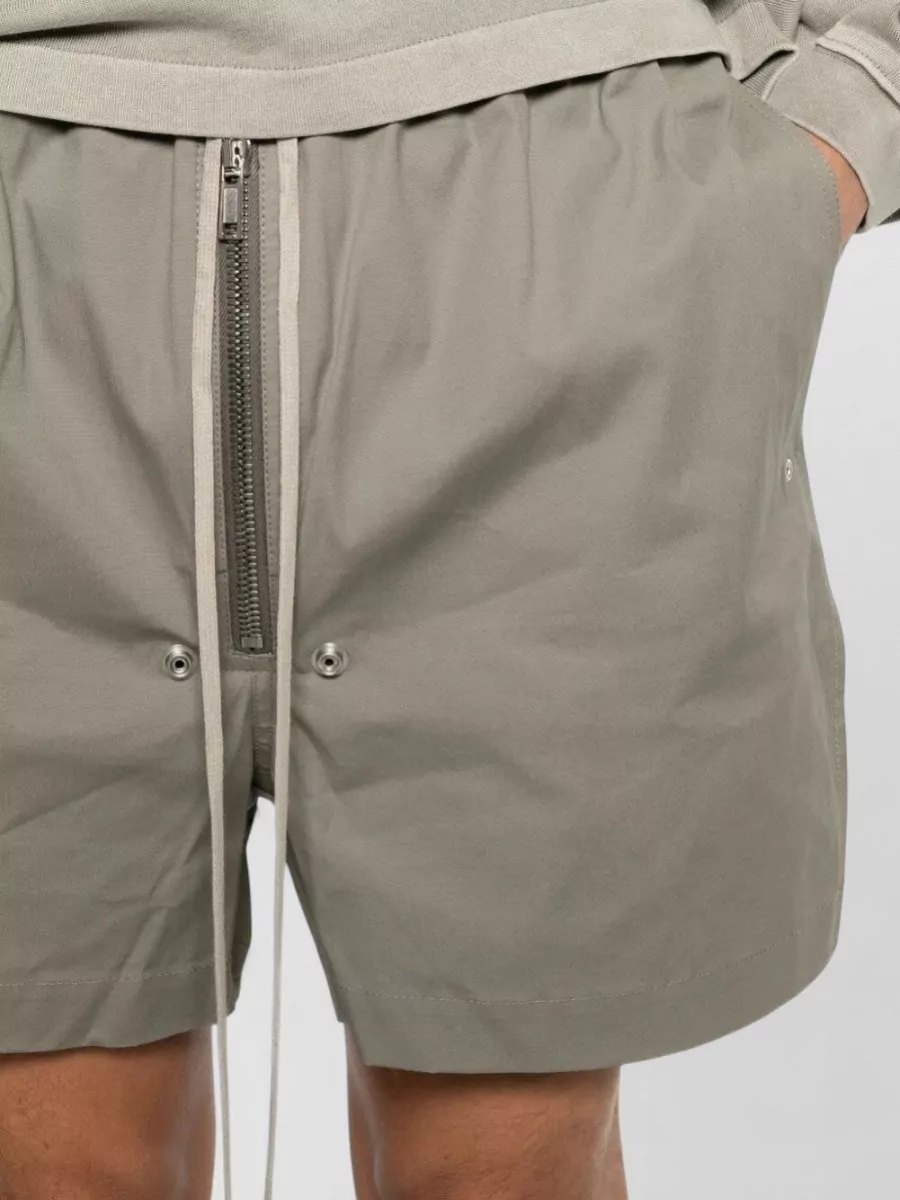 Rick Owens Cotton Poplin Drawstring Swim Shorts