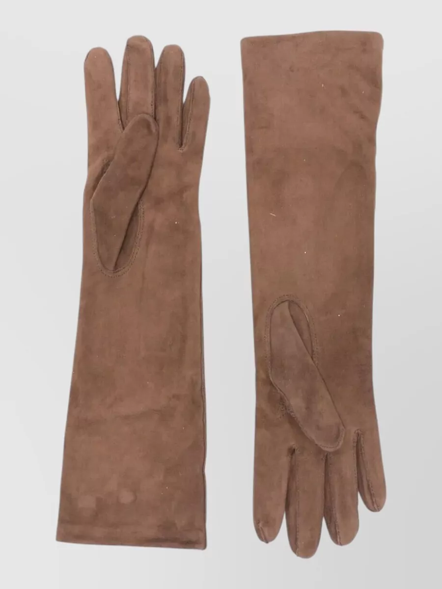 Max Mara lamb leather long gloves