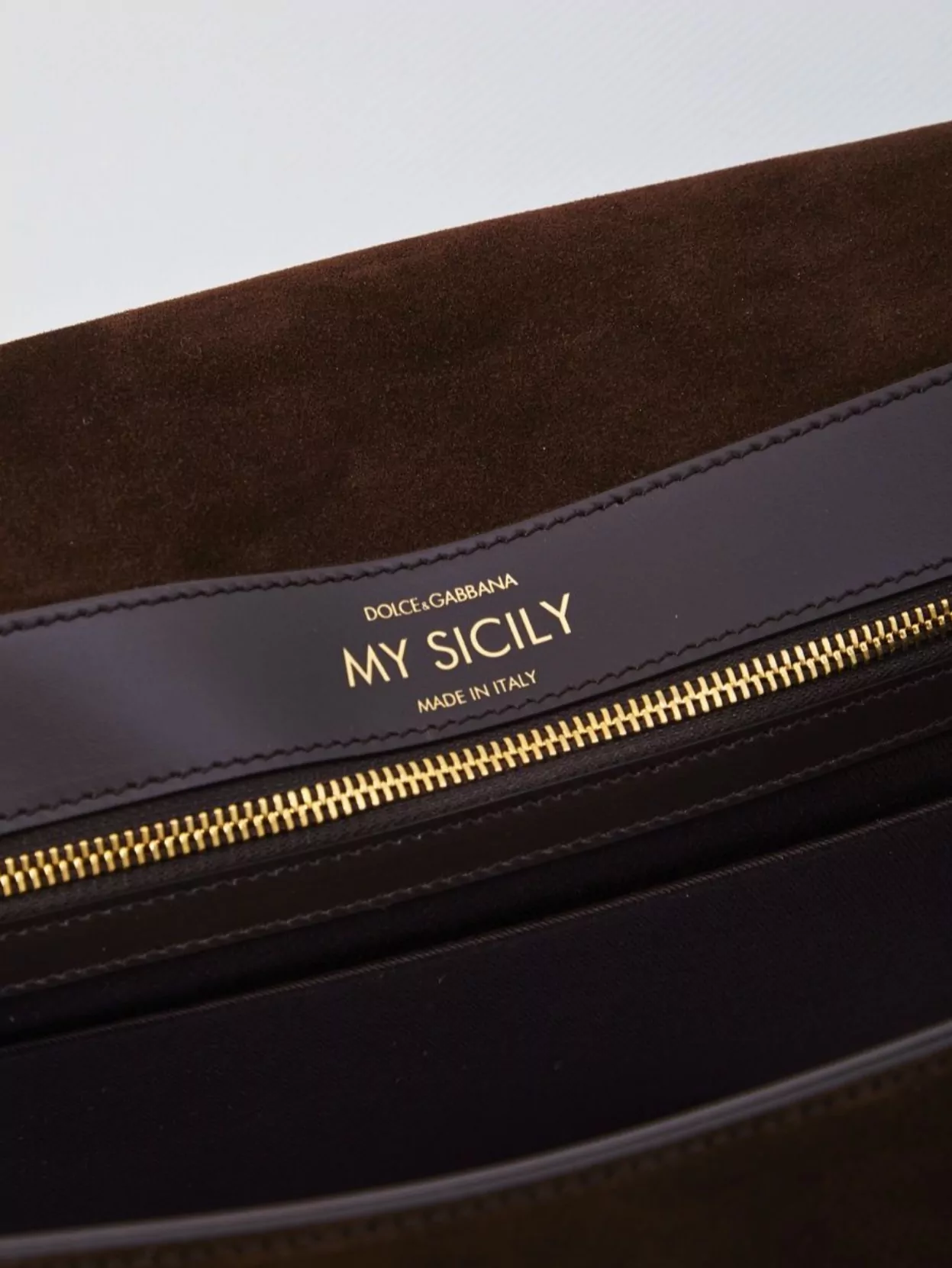 Dolce & Gabbana Sicily Suede Tote Bag With Adjustable Strap
