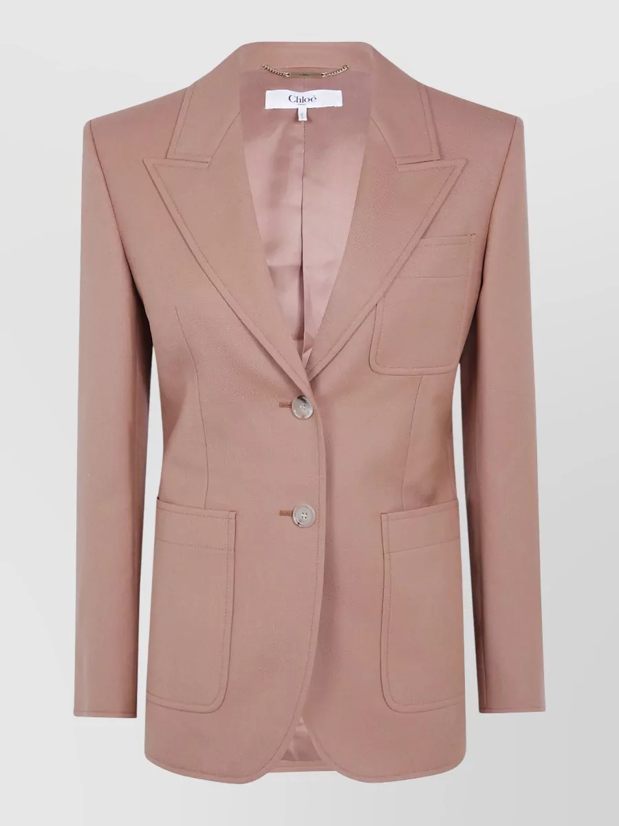 Chloé Wool single-breasted straight-cut blazer