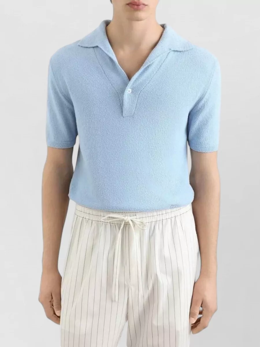 Dolce&Gabbana Knitted Short-Sleeve Polo Shirt