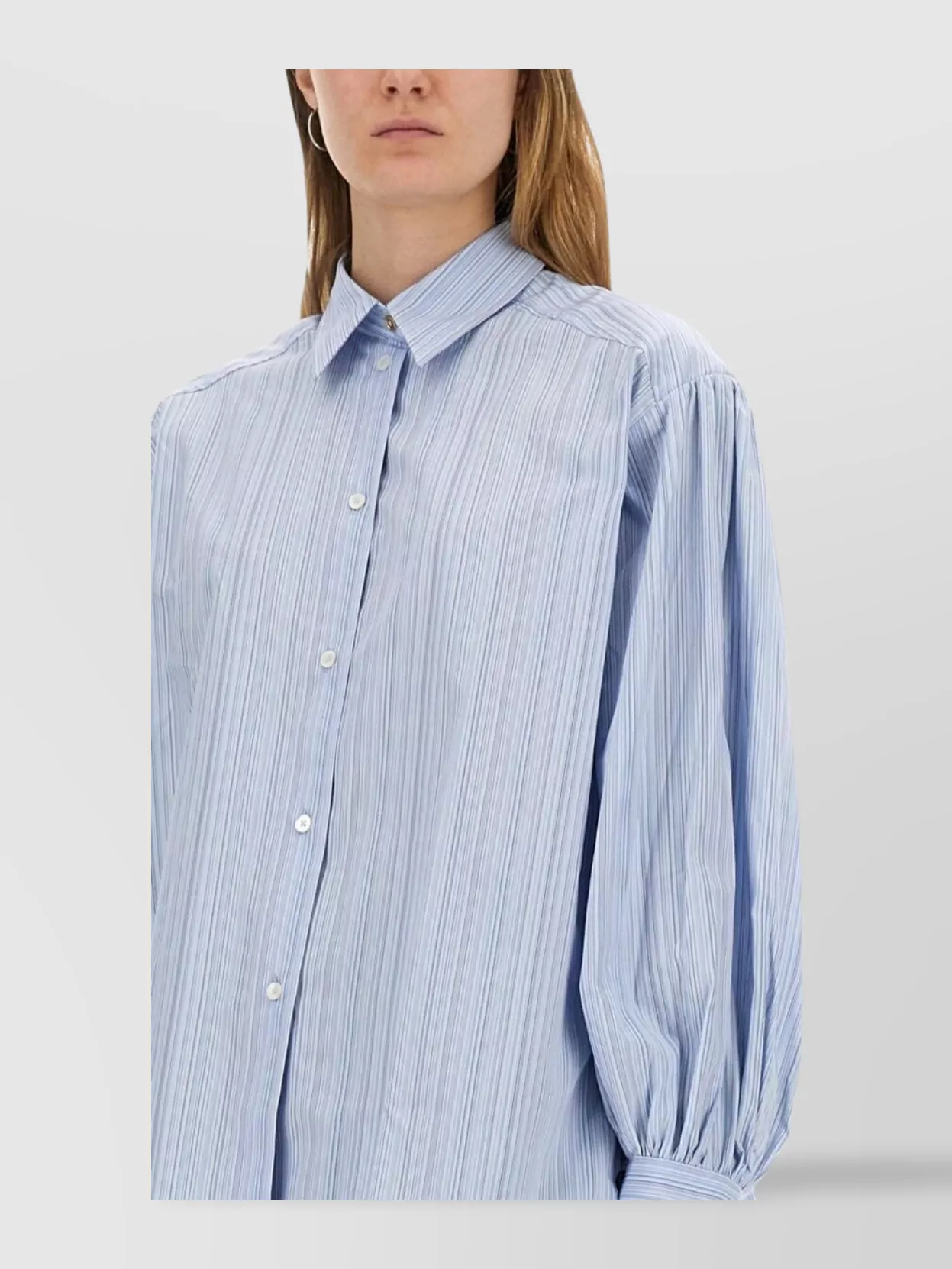 Paul Smith Striped Collared Shirt Cuffed Sleeves