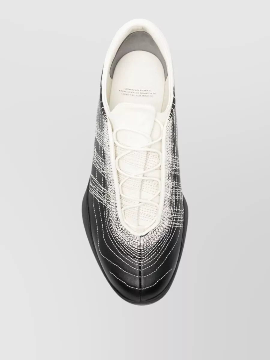 Y-3 Leather Low Top Lace-Up Shoes
