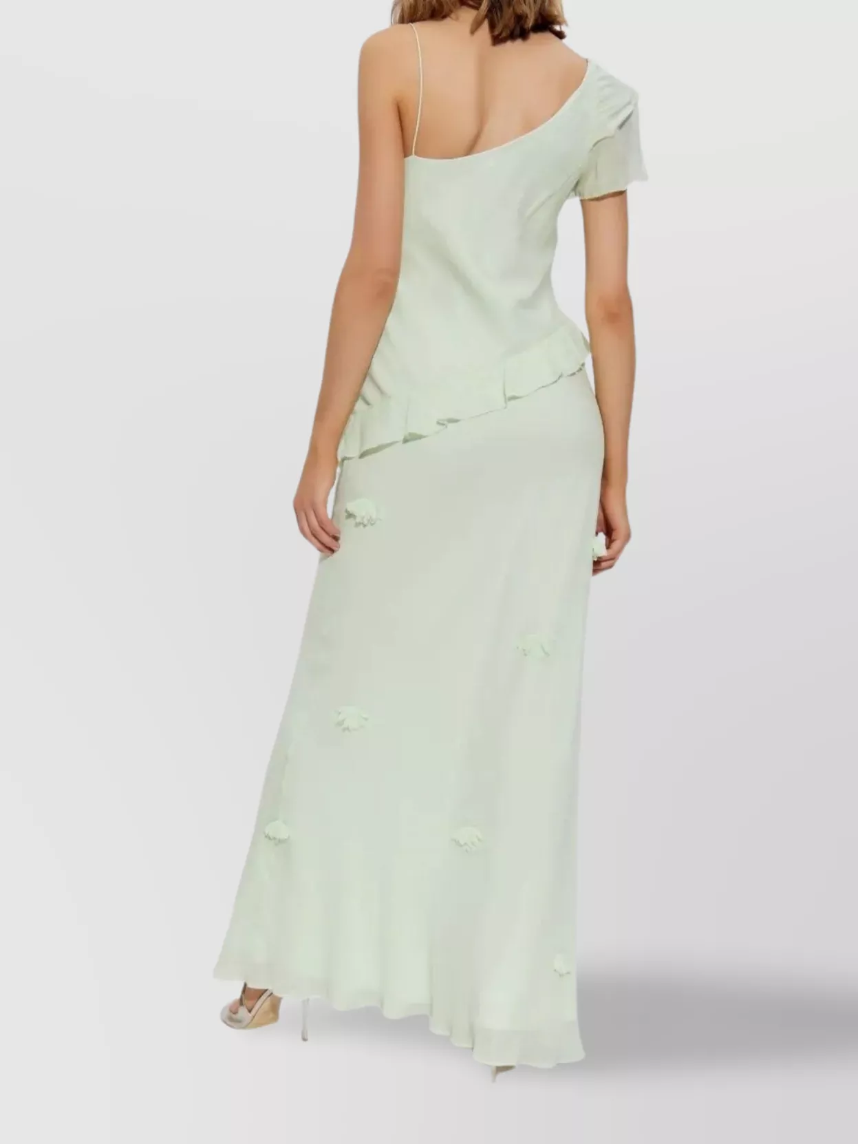 Self-Portrait Floral Appliqué Maxi Dress