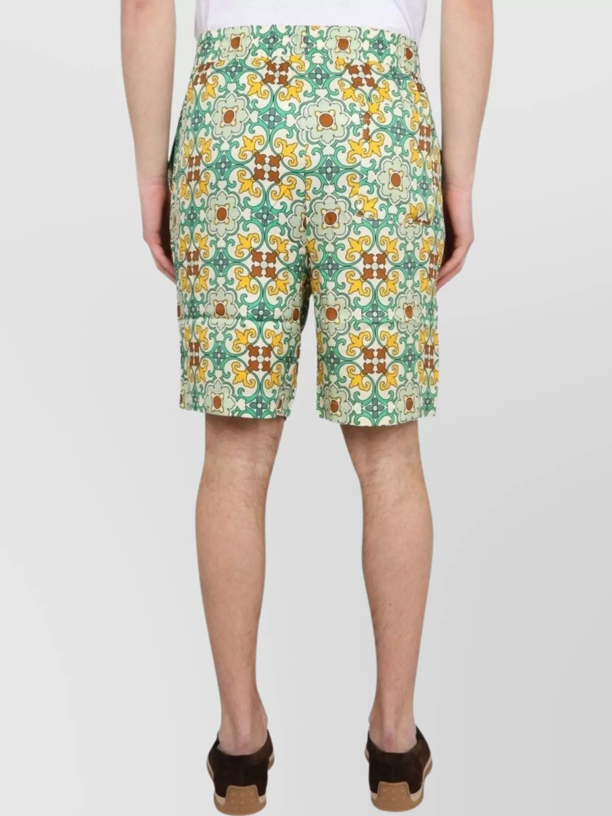 Drôle De Monsieur Faience Knee Length All-Over Print Shorts