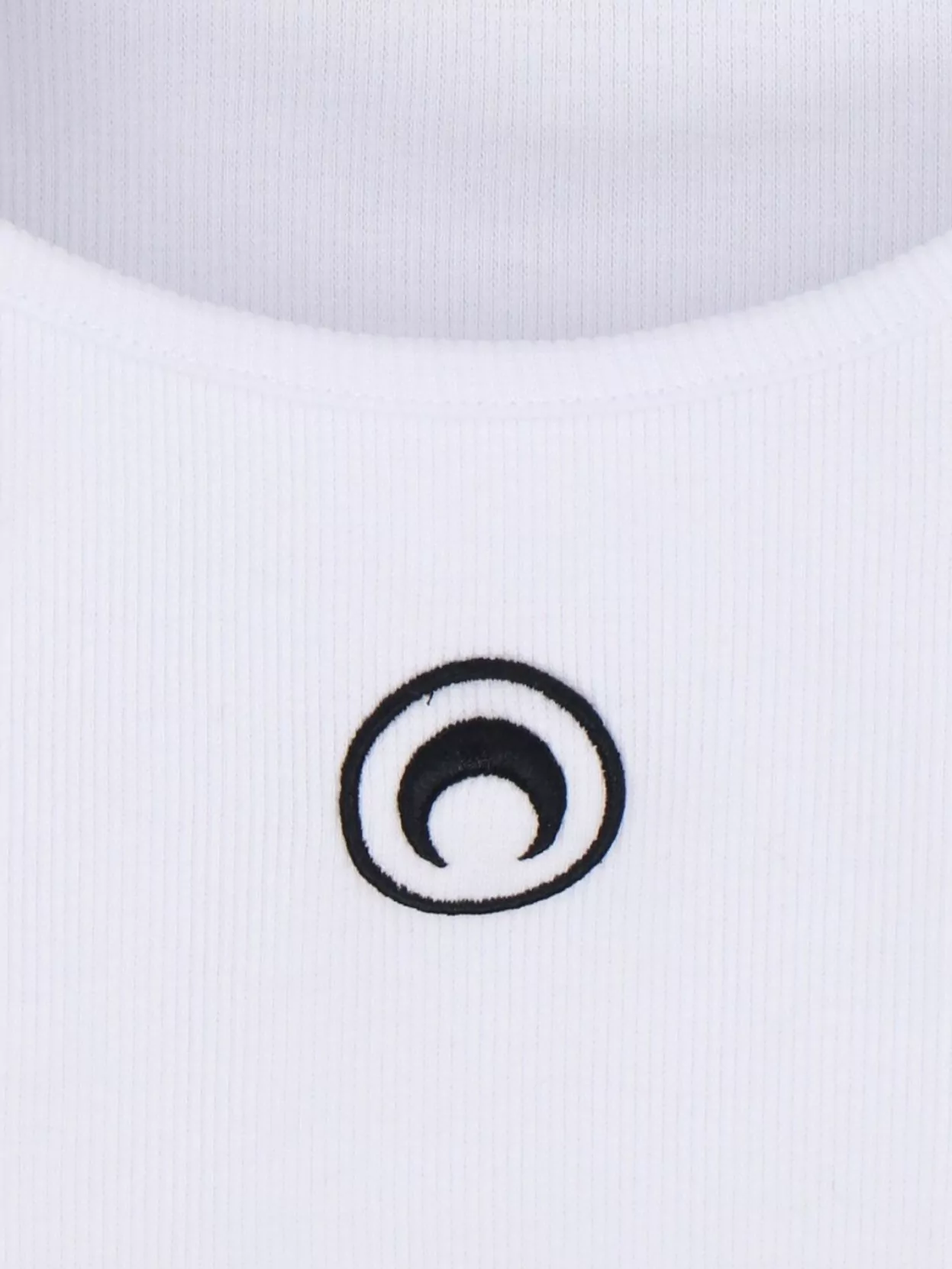 Marine Serre Short Sleeve Cropped Top With Scoop Neck In White