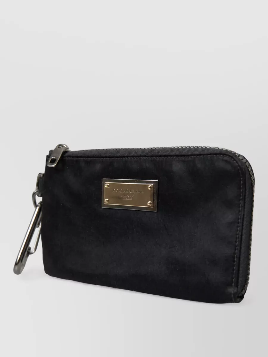 Dolce&Gabbana Daily Nylon Logo Plaque Clutch Bag
