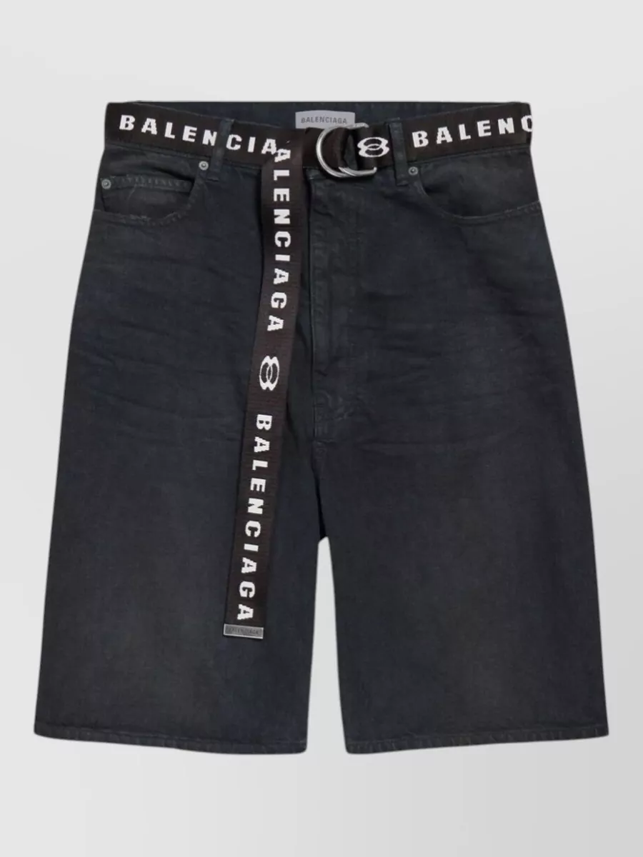 Balenciaga denim mid-rise shorts