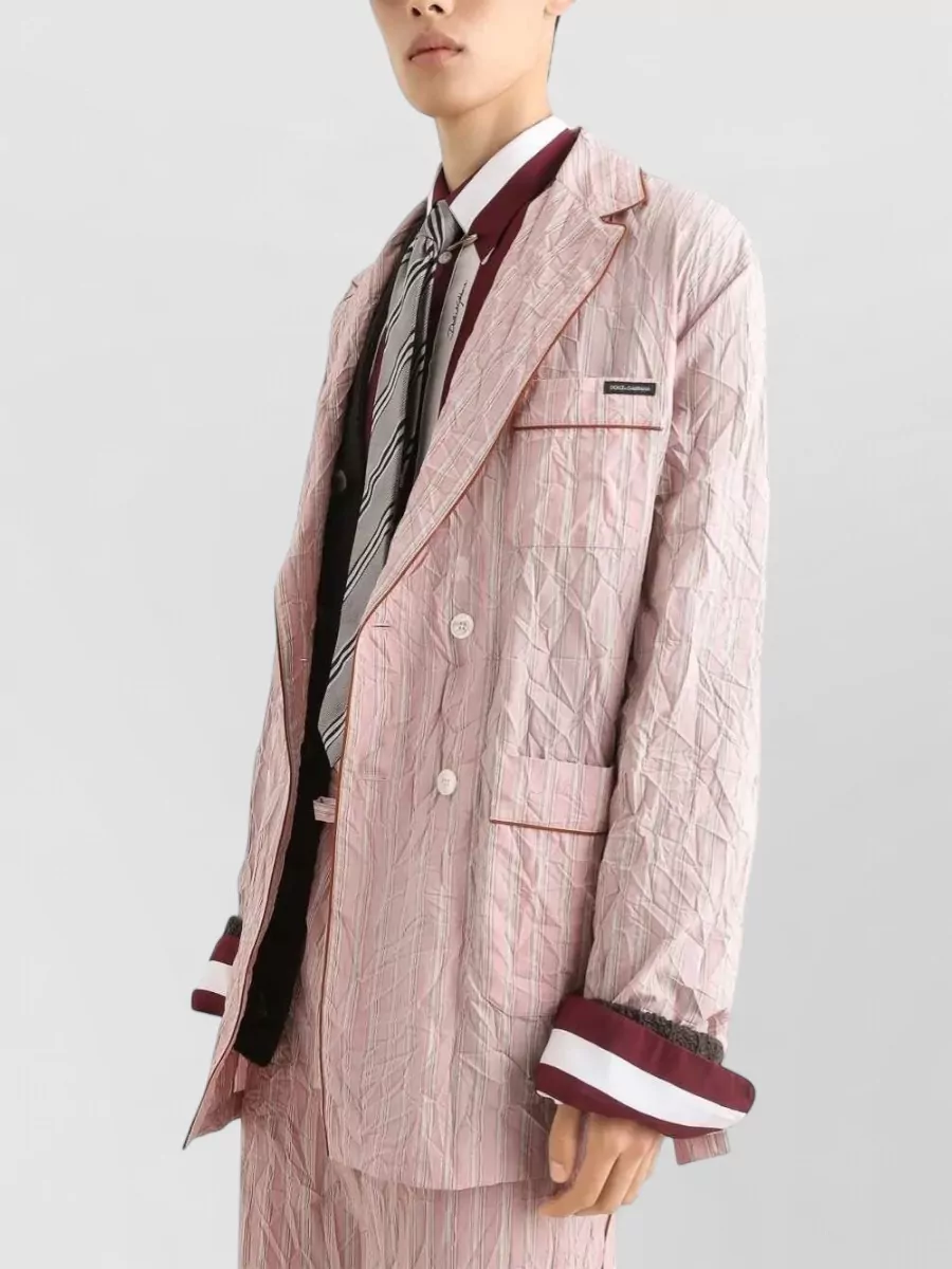 Dolce&Gabbana Striped Double-Breasted Dressing Gown