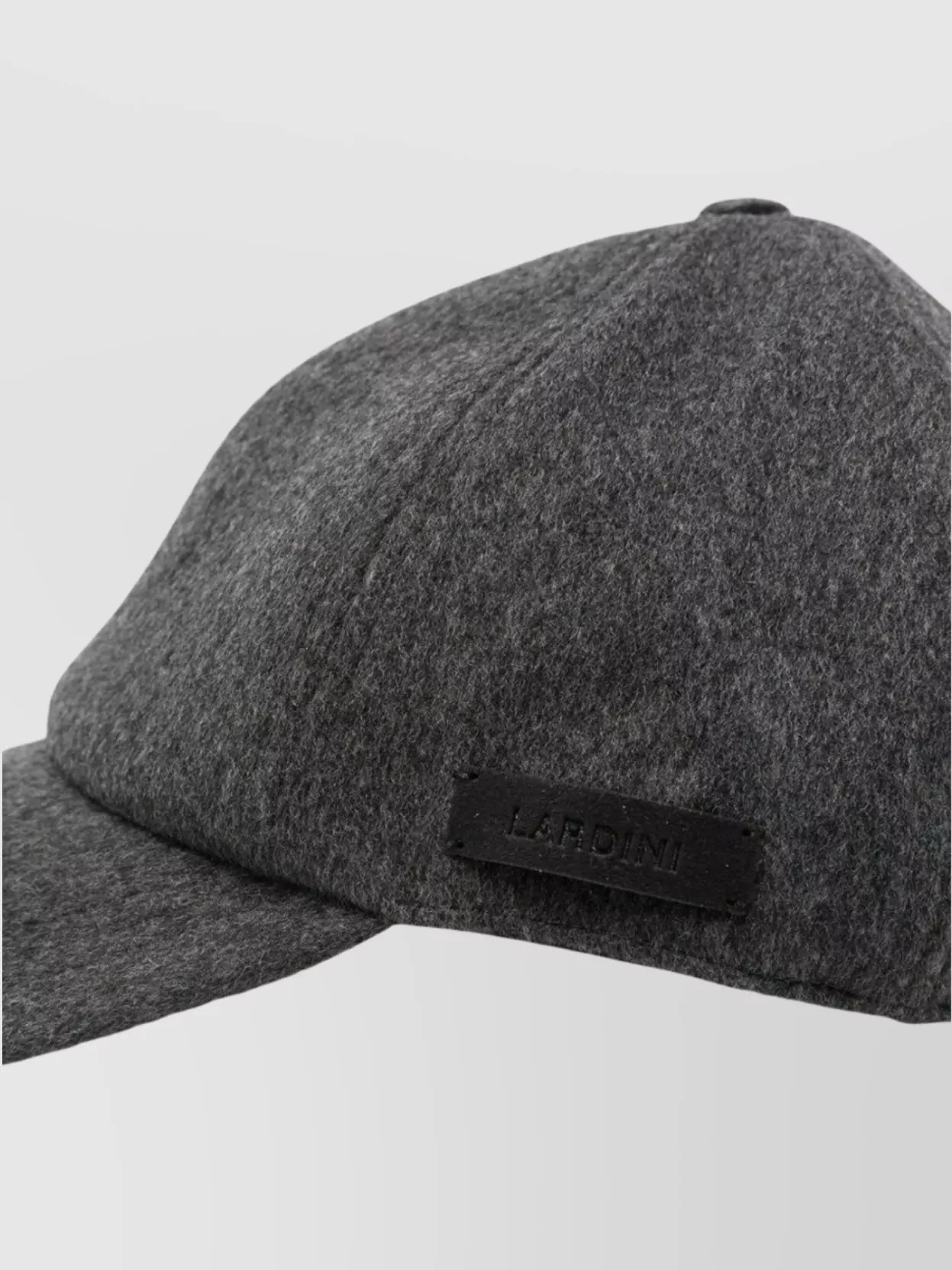 Lardini Italian Wool Baseball Cap With Curved Brim