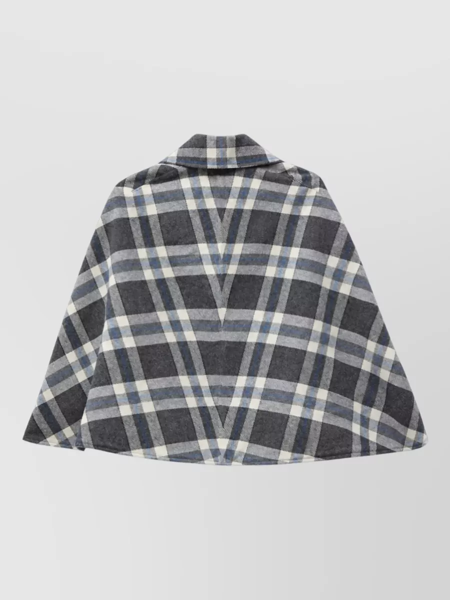 Kenzo Wool-Blend Single-Breasted Military Cape