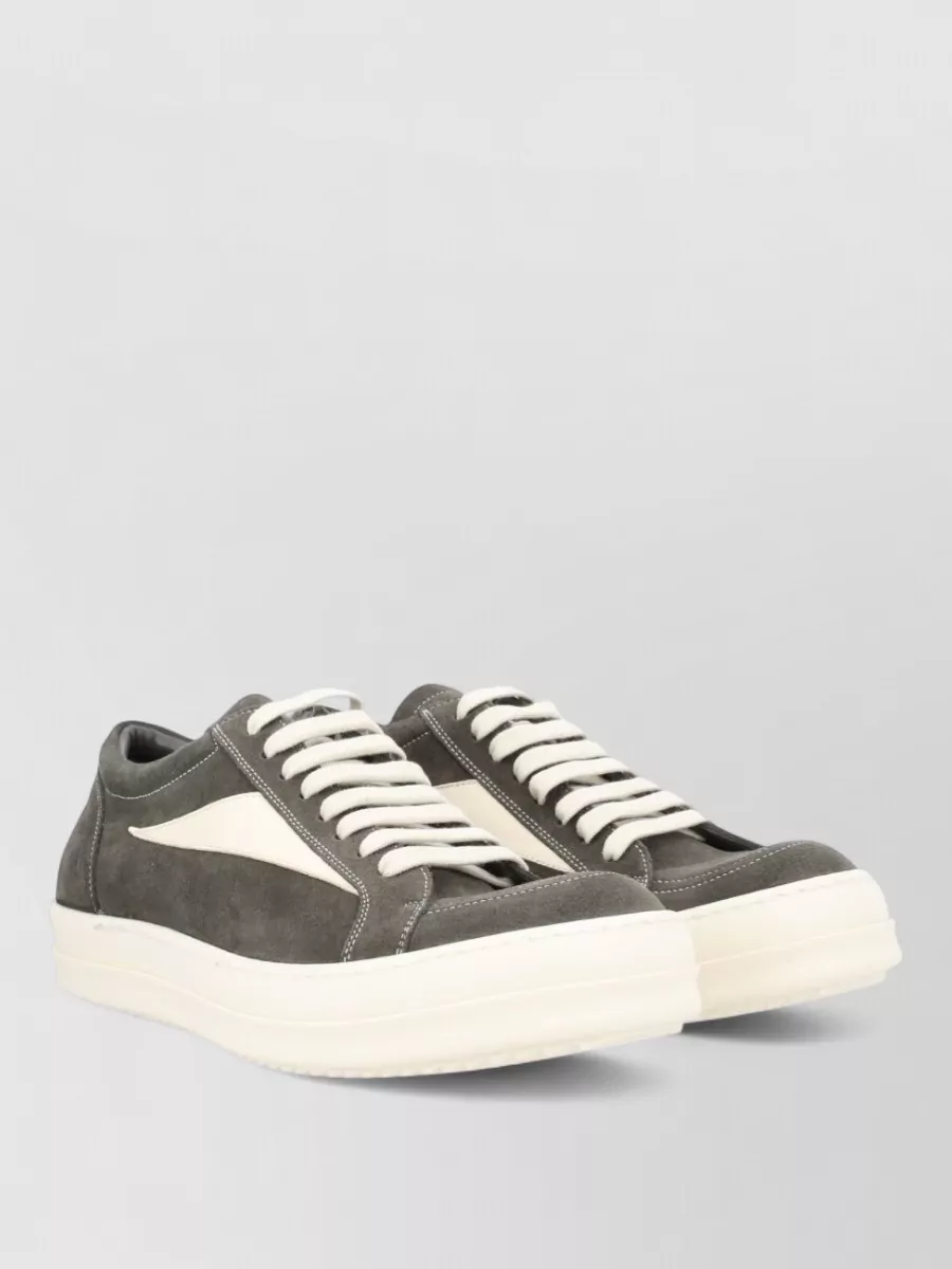 Rick Owens Leather Low-Top Sneakers