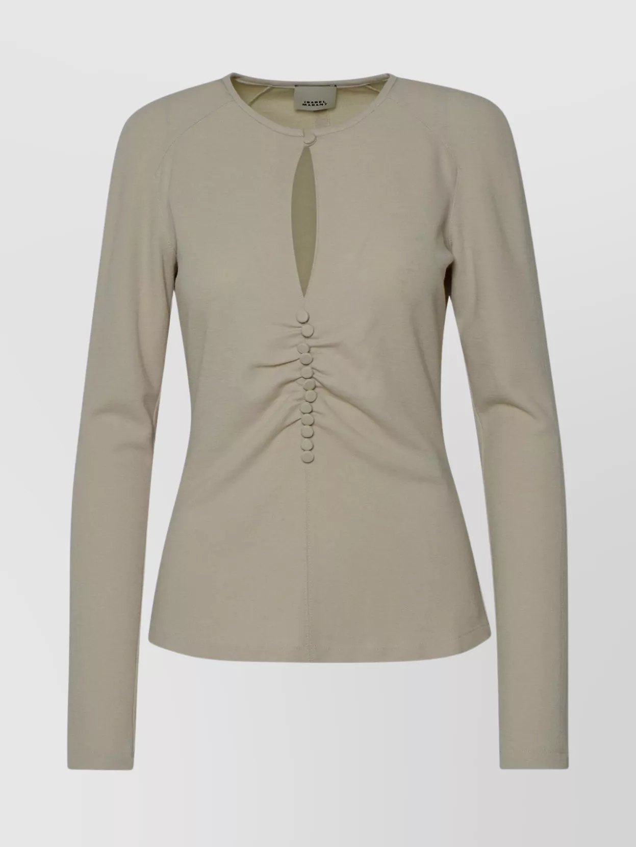 Shop Isabel Marant 'wool Blend 'dorine' Sweater With Button Details'