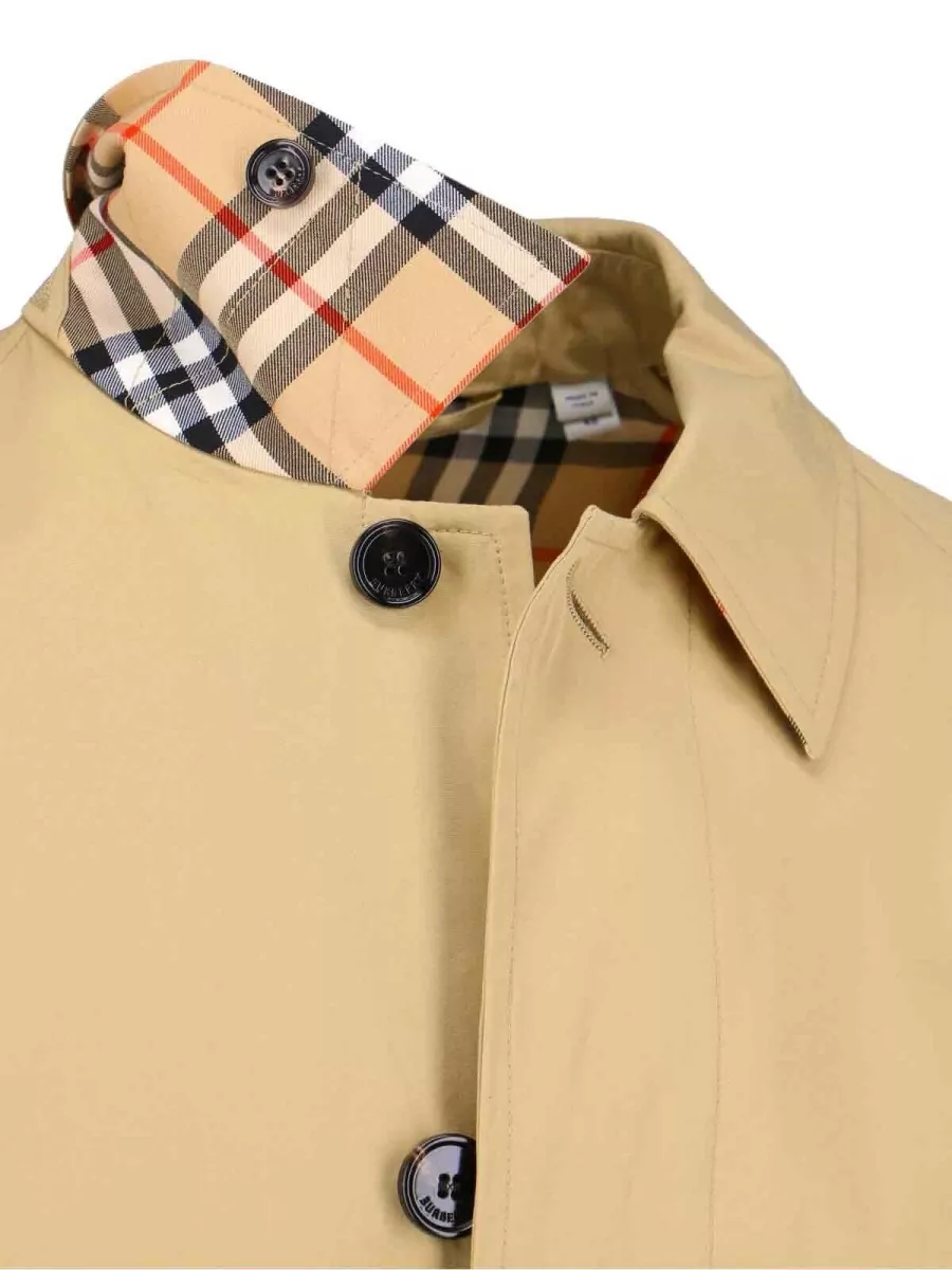 Burberry Cotton Long Single-Breasted Coat