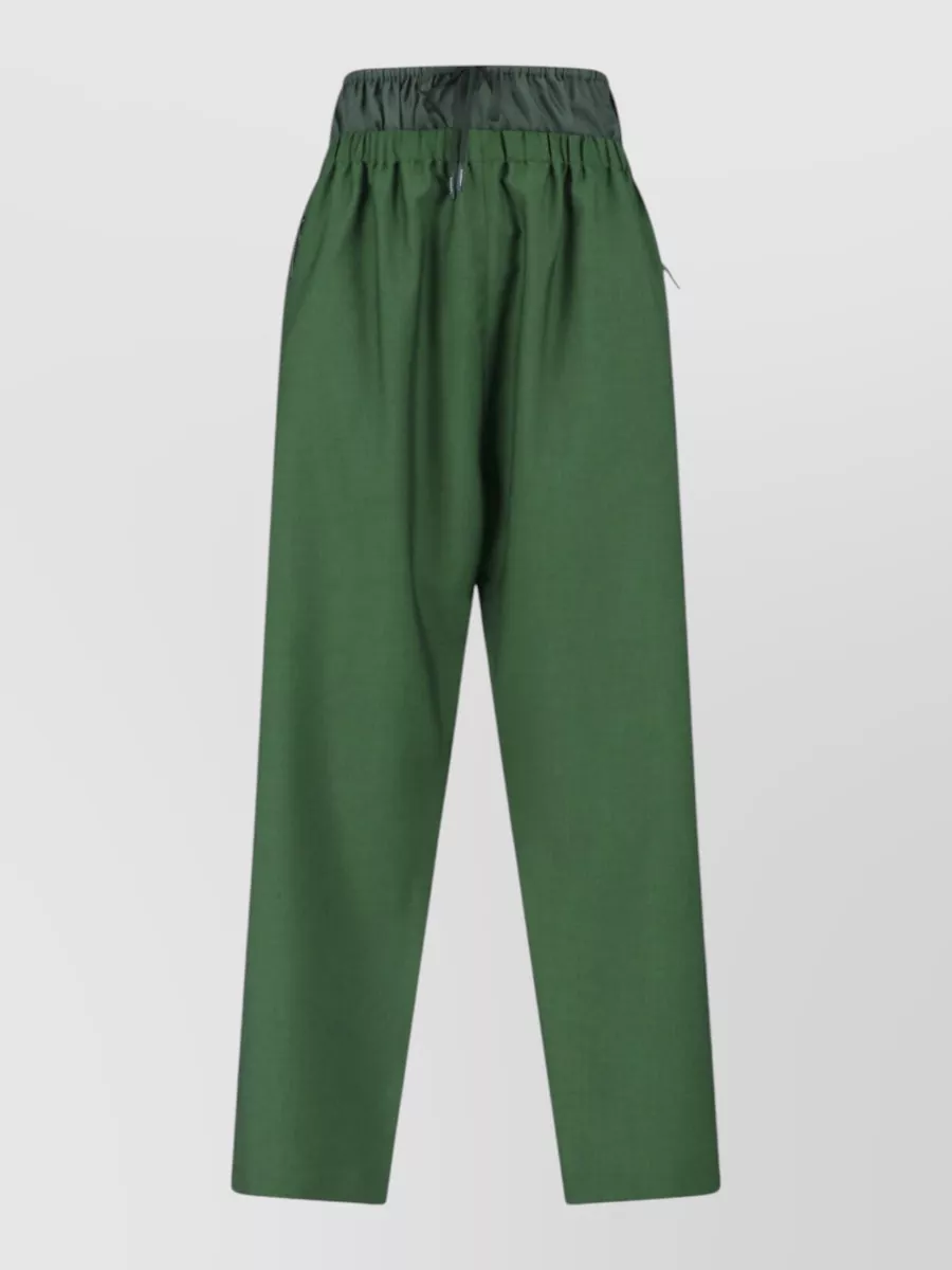 Lacoste Wool Straight-Leg Loose Fit Trousers