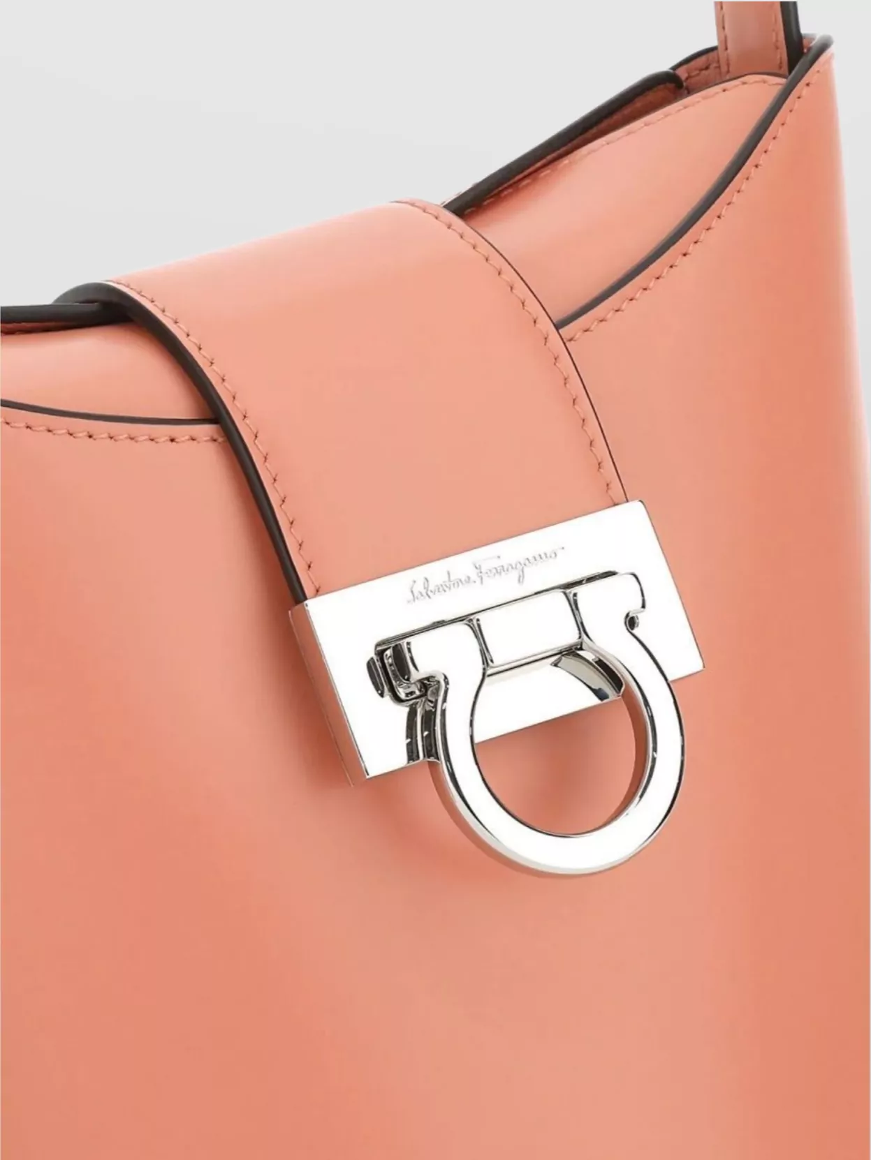 【送料&関税込】Ferragamo Leather Bucket Bag Ferragamo Gancio Drawstring Leather Bucket Bag | Neiman Marcus