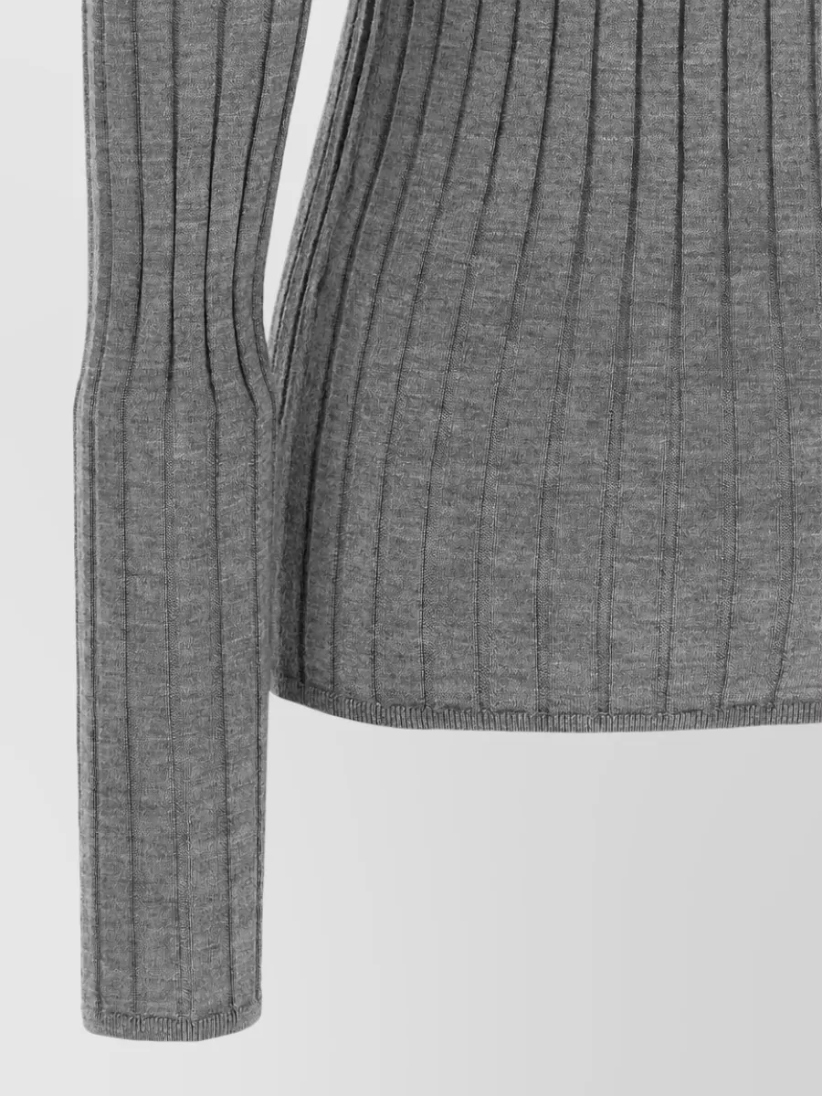 Totême Cashmere Silk Ribbed Long-Sleeve Shirt