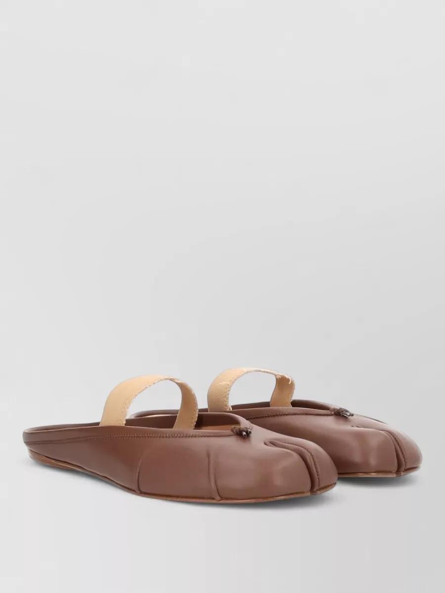 Maison Margiela Split Toe Flat Sole Leather Mules