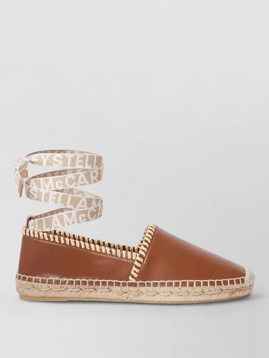 Stella Mccartney Whipstitched Ankle-Tie Espadrilles