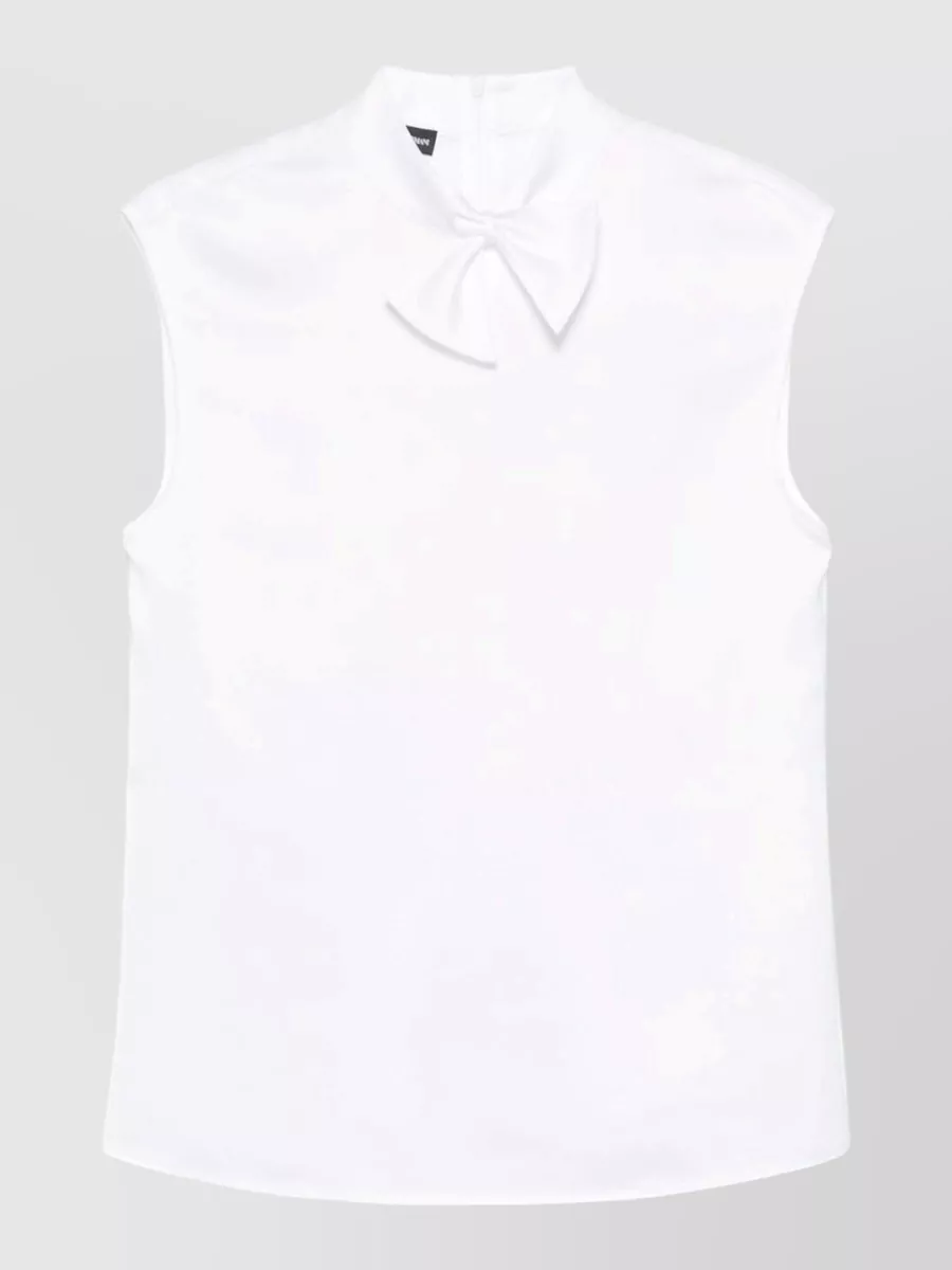 Emporio Armani Sleeveless Knot-Detail Satin Blouse