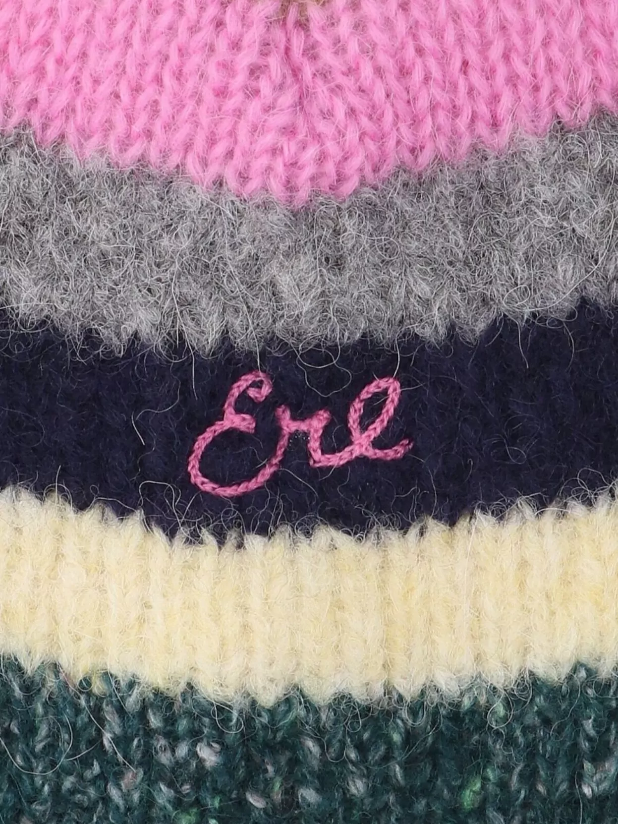 Erl Striped Soft Texture Hat For Everyday Wear