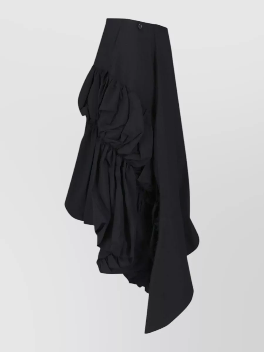 Comme Des Garçons Asymmetric Wool Midi Skirt