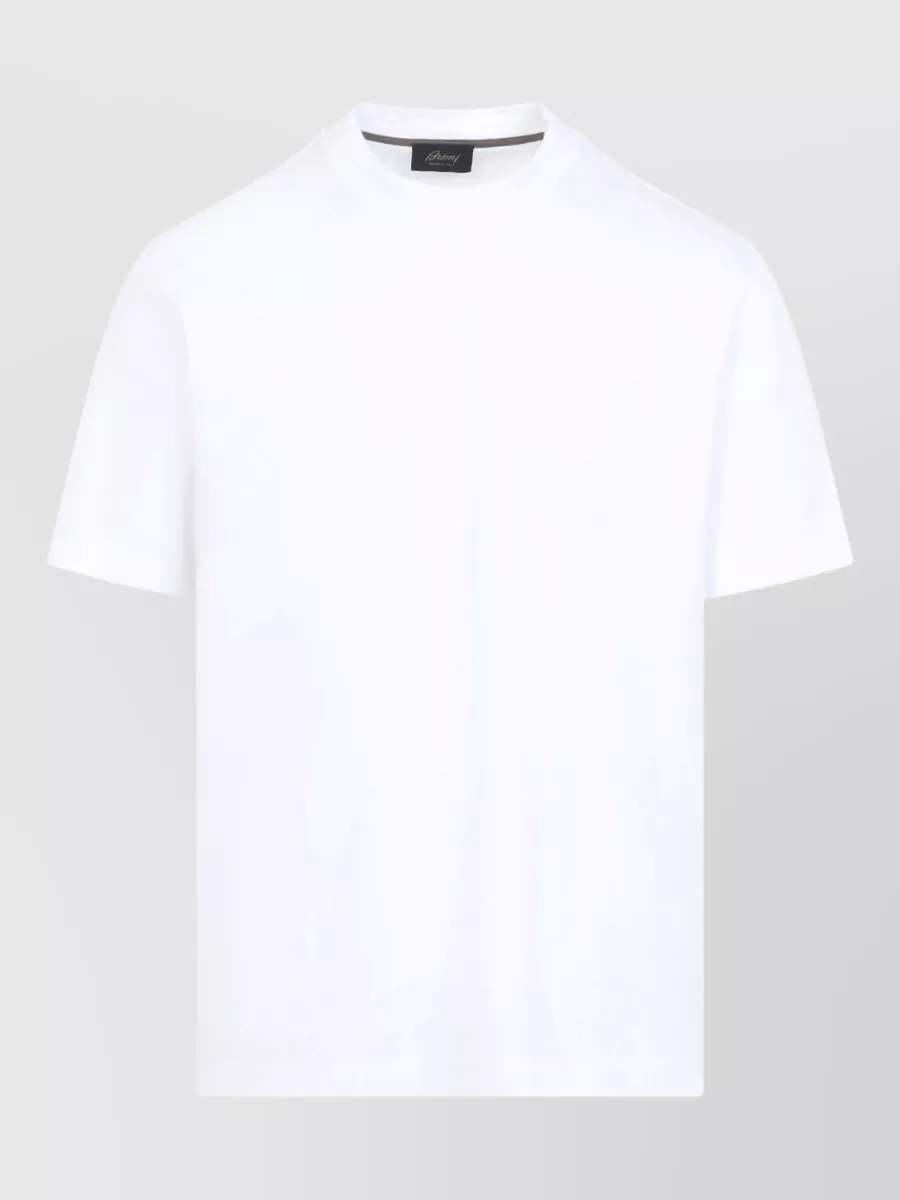 Brioni Cotton Logo Embroidery T-Shirt